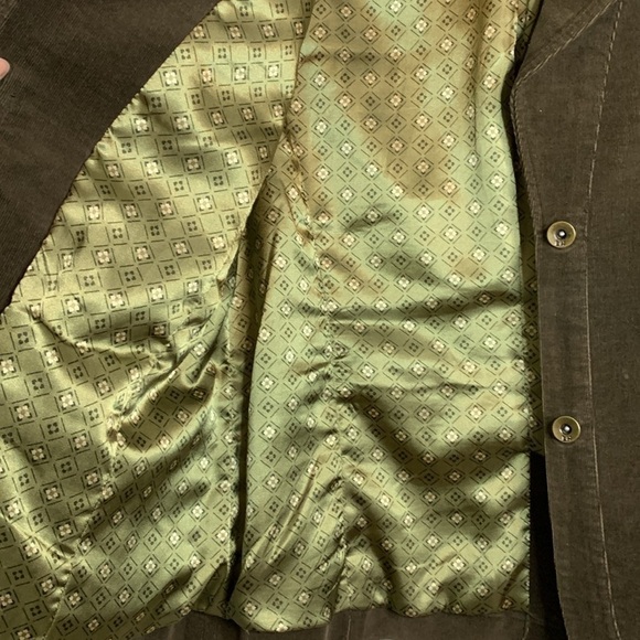 Vintage Lady Hathaway brown corduroy single breasted blazer women’s size medium - Picture 10 of 14